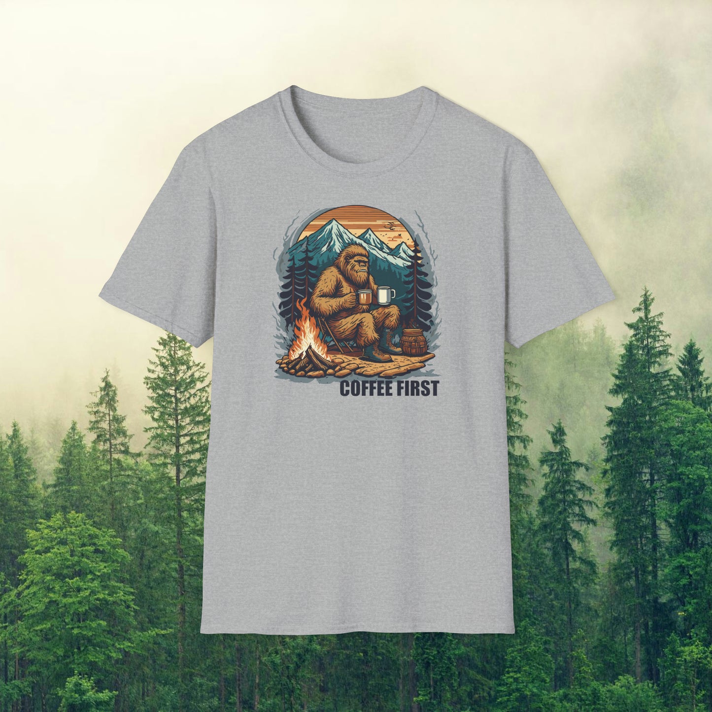 Bigfoot's Morning Brew: Sasquatchin' Adventure Tee