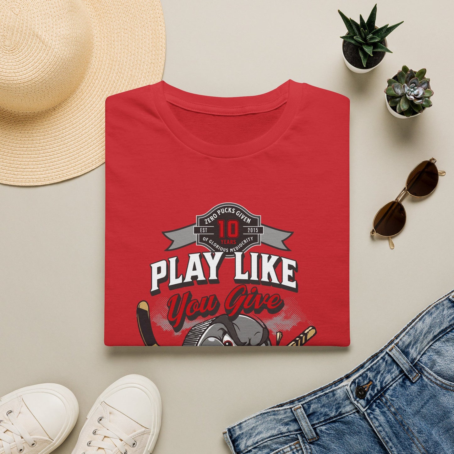 Hockey Mascot 'Play Like You Give Zero F*cks' T-Shirt