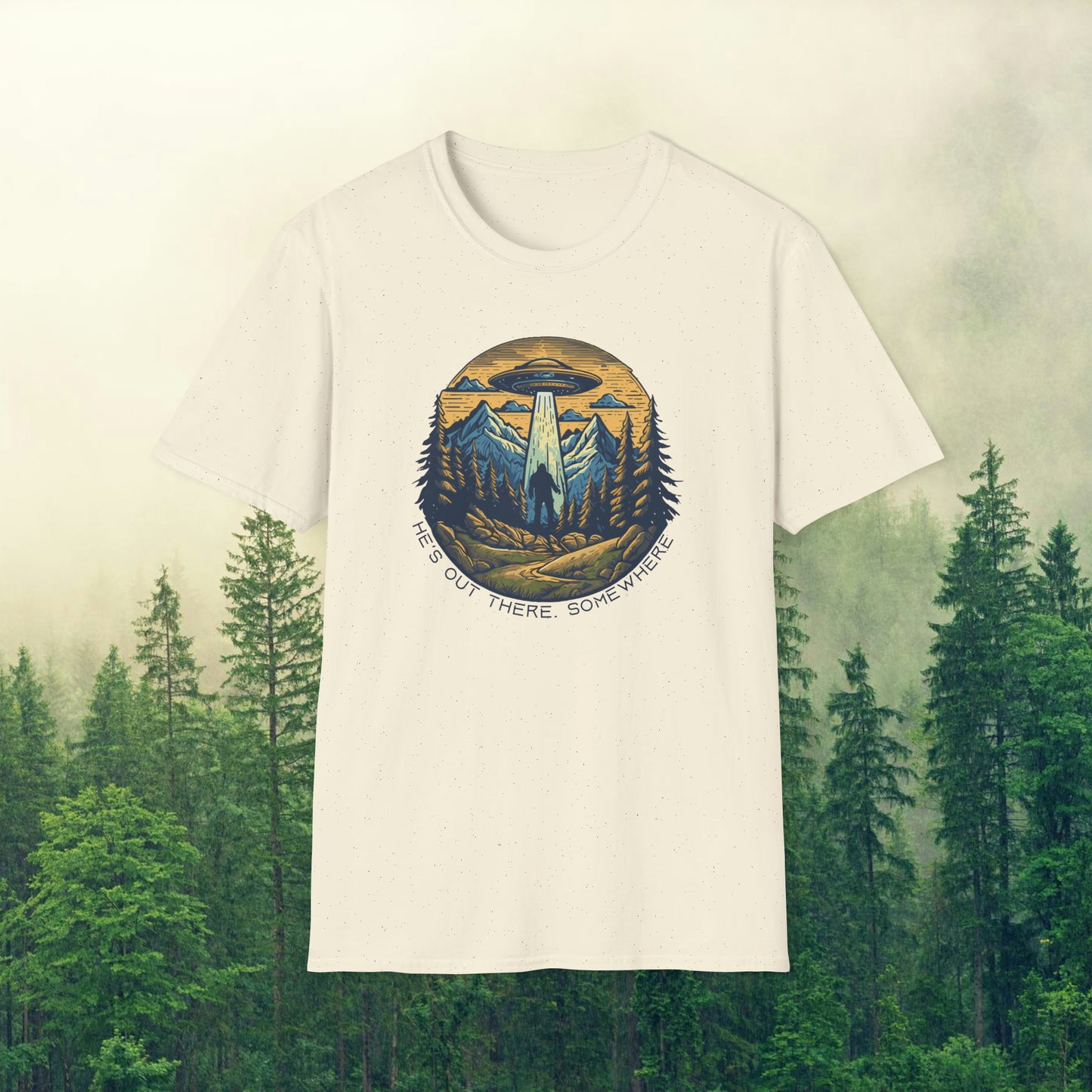 Bigfoot's UFO Escape - Sasquatchin' Adventure Tee