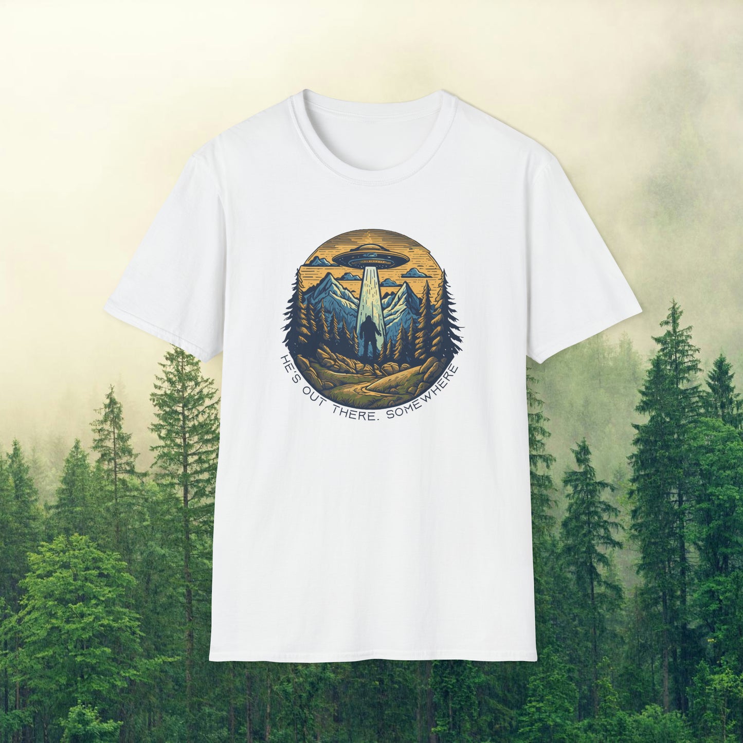 Bigfoot's UFO Escape - Sasquatchin' Adventure Tee