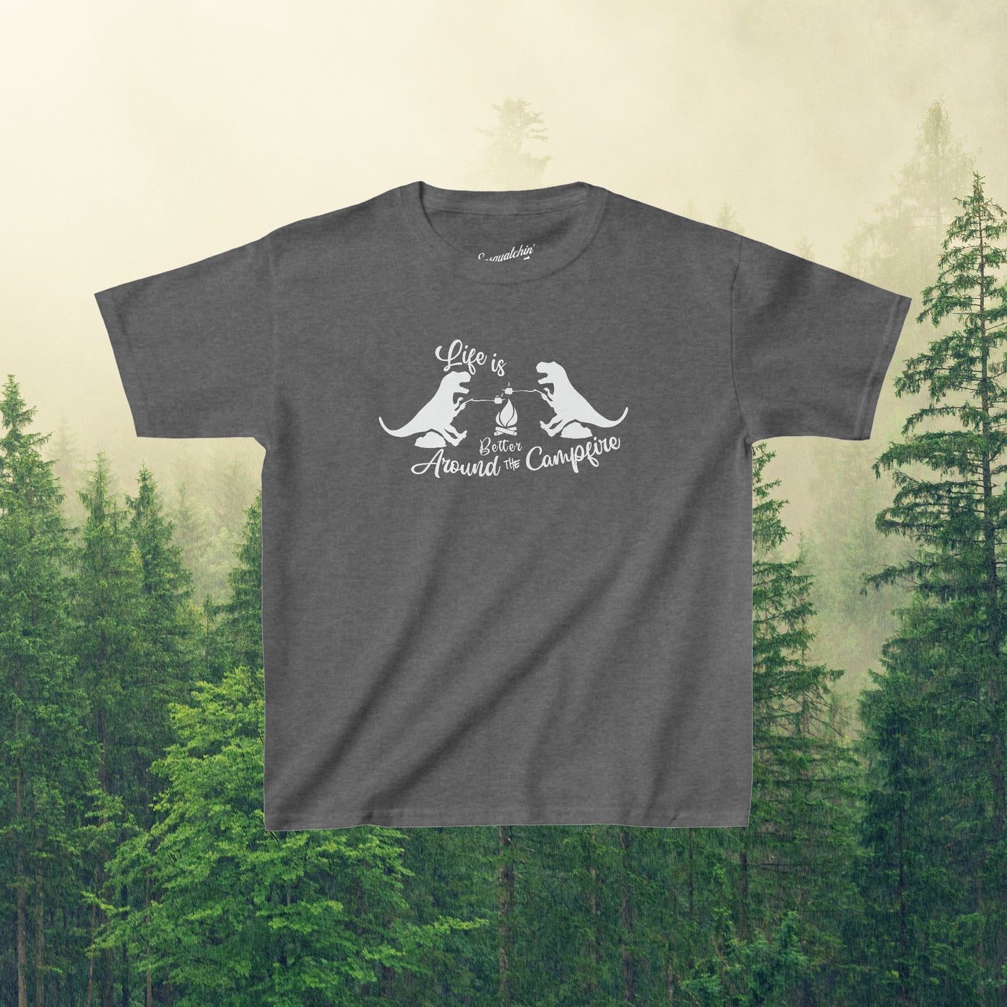 Roasty Toasty T-Rex: Sasquatchin' Adventure Youth Tee