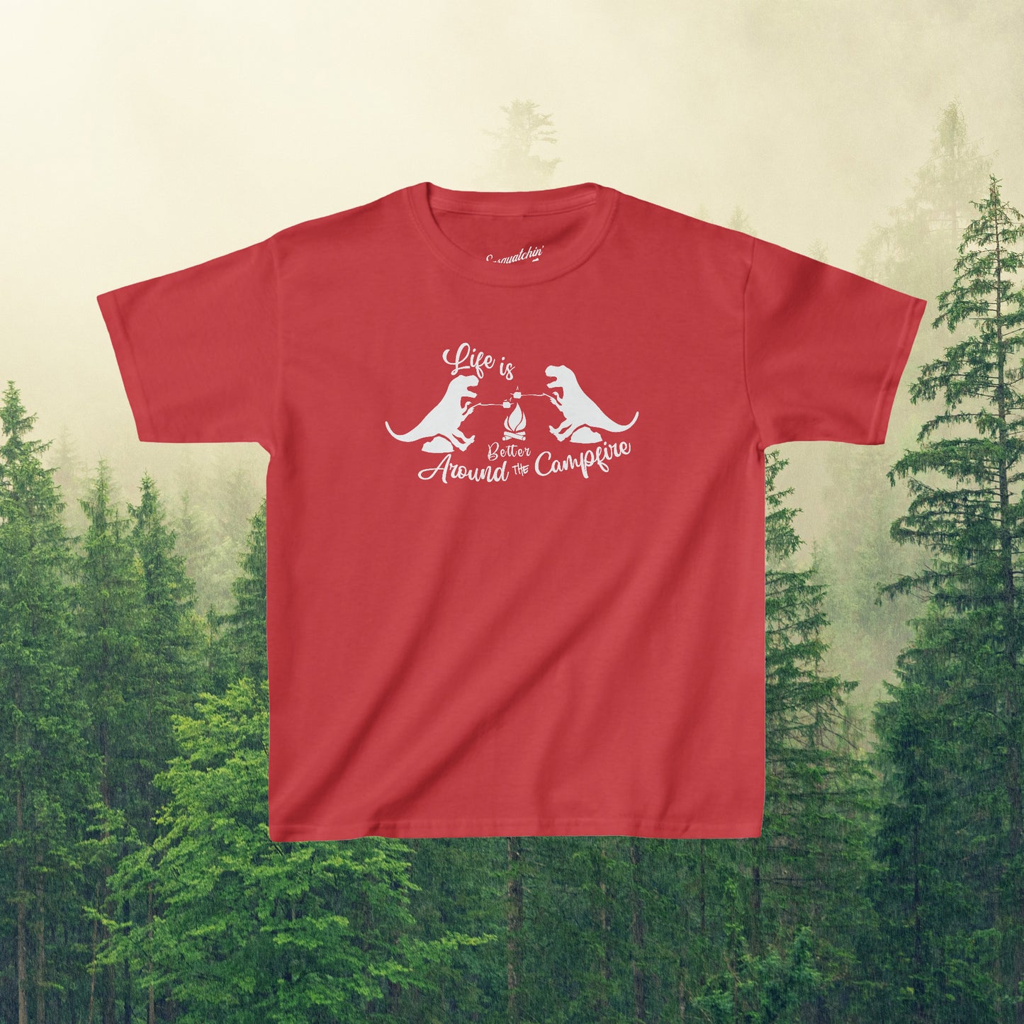 Roasty Toasty T-Rex: Sasquatchin' Adventure Youth Tee