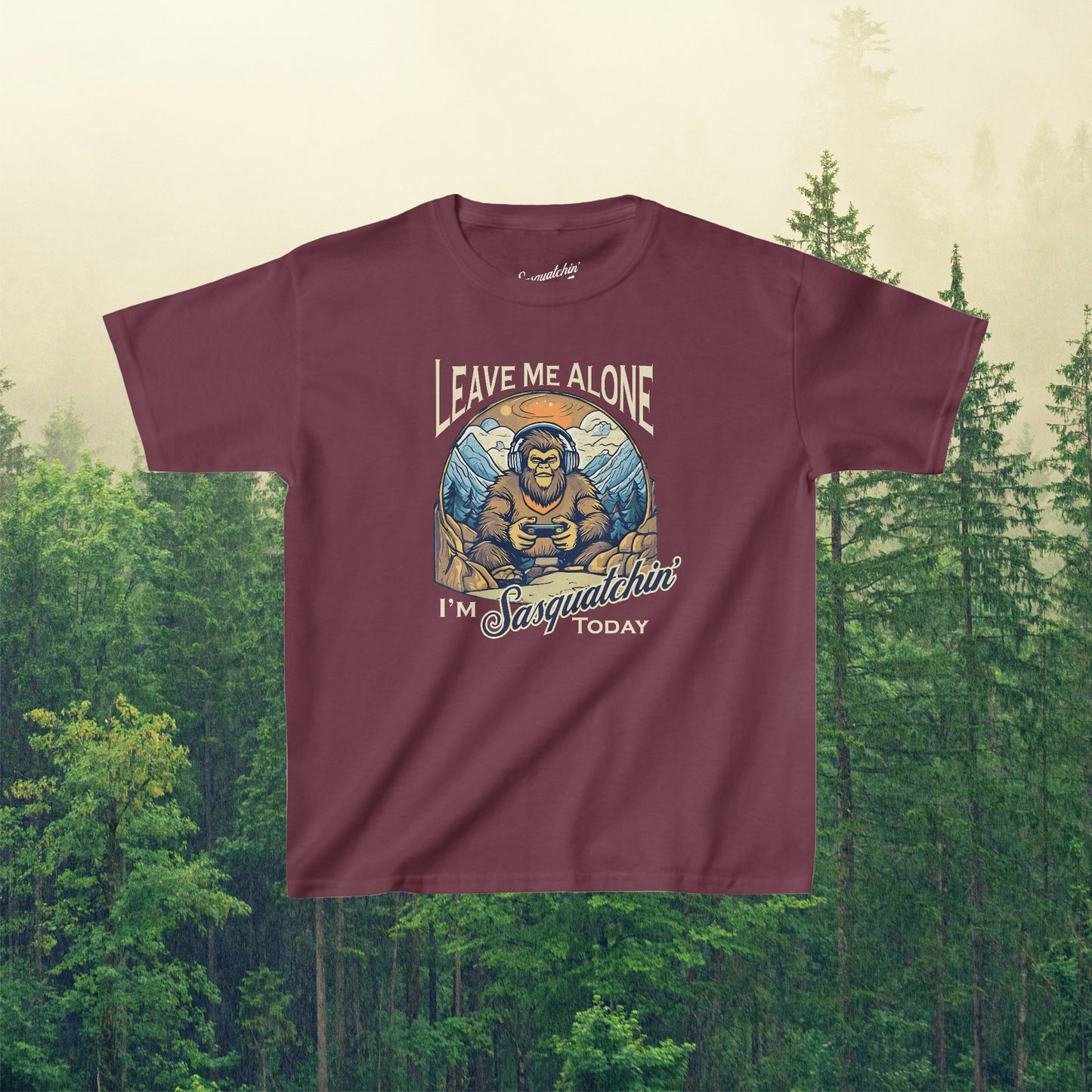 Bigfoot Gamer Vibes: Sasquatchin' Adventure Youth Tee